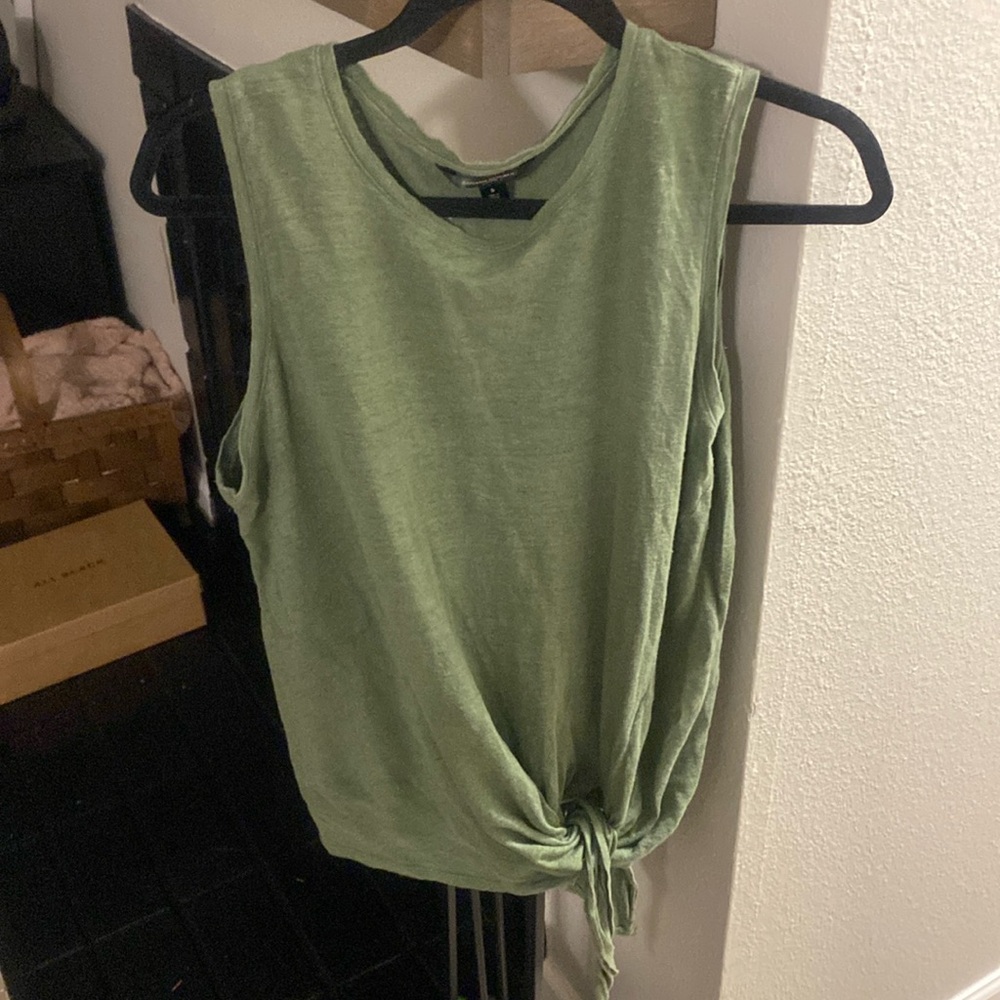Banana republic linen tank top green